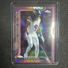 2025 Topps Chrome Football Talanoa Hufanga Leather Parallel SP Denver Broncos