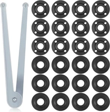 Hicarer 25 Pcs Angle Grinder Nut Angle Grinder Wrench Kit Universal Locknut Adju