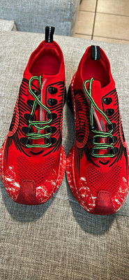 Gucci Run Men s Leather Low Top Lace-Up Sneaker Red/Green/Black Graphic