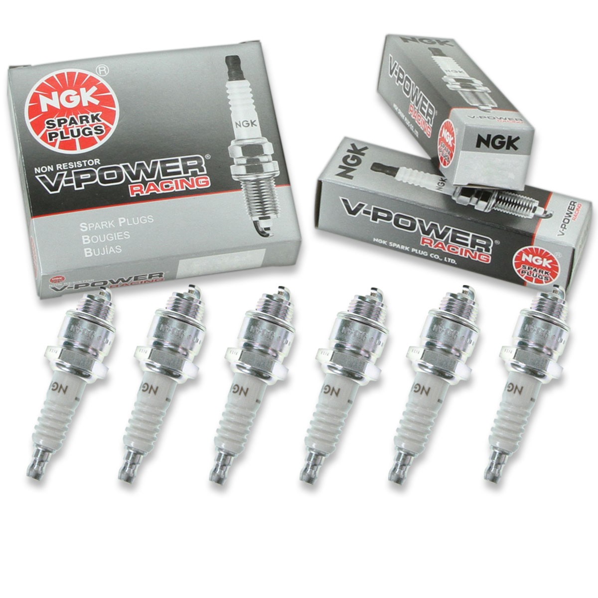 6 pc NGK 2746 R5670-6 V-Power Racing Spark Plugs for W7FC W7F W20P-U R43S do