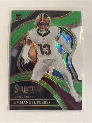 2023 Select Emmanuel Forbes Neon Green Die Cut /499 Commanders
