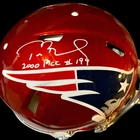 Tom Brady Autographed Patriots Helmet w/Insc "2000 Pick #199" Fanatics &GOAT COA