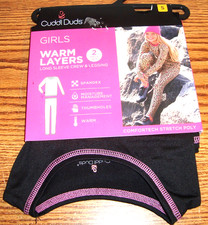 Girl's Youth Cuddl Duds Warm Layers Comfortech Stretch Shirt  Pants Set SMALL