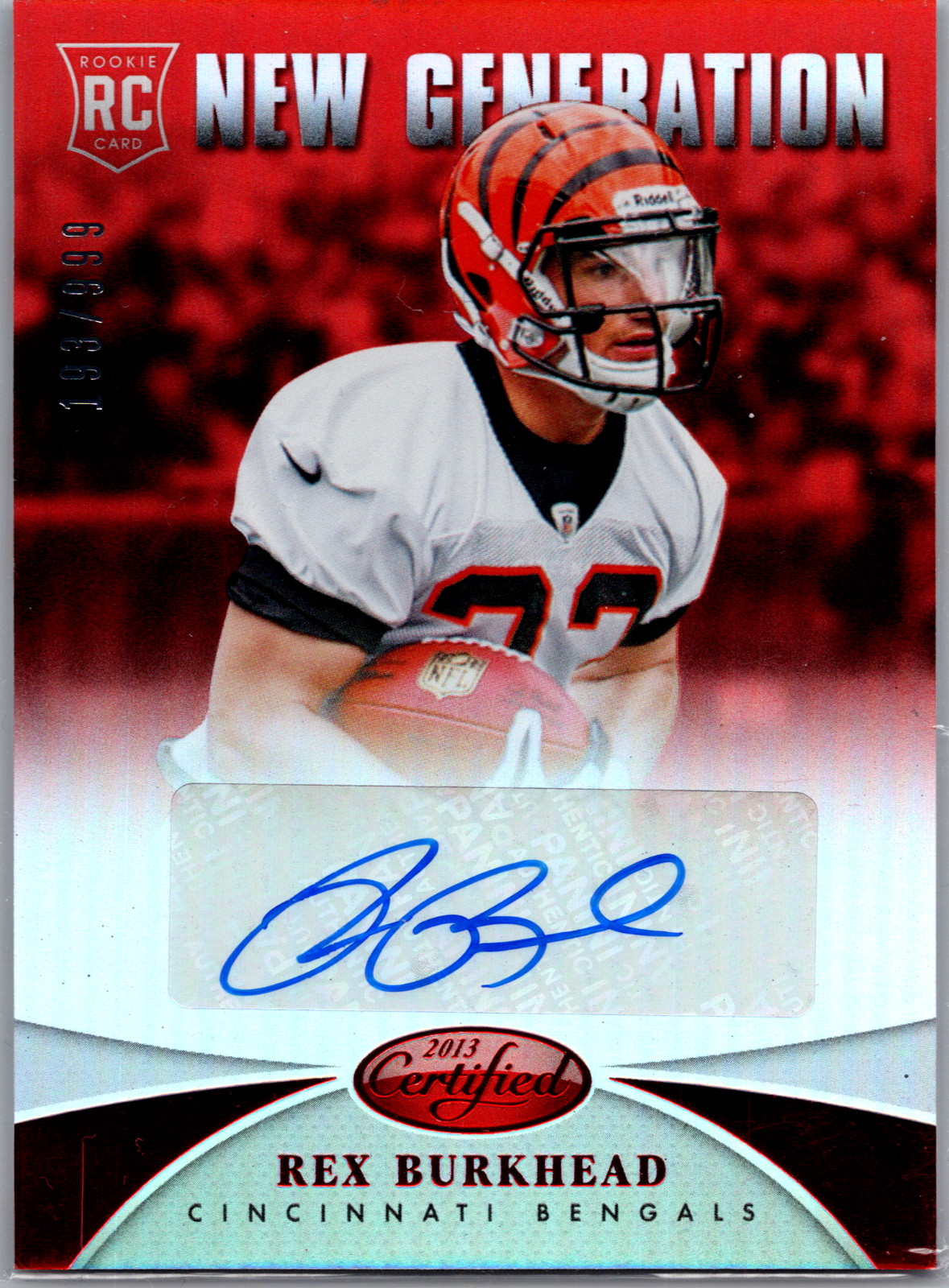 Rex Burkhead Panini Certified #275 Mirror Red-Signature