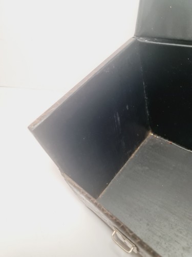 Vintage 7” Vinyl Record Portable Storage Box, Brown Carry Case with Handle - Picture 17 of 18