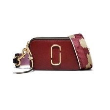 NEW Marc Jacobs Bag Snapshot Camera Crossbody Vachetta Red Burgundy Maroon Multi
