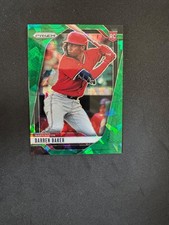 2025 Panini Prizm Baseball Darren Baker Green Cracked Ice Prizm #130 RC