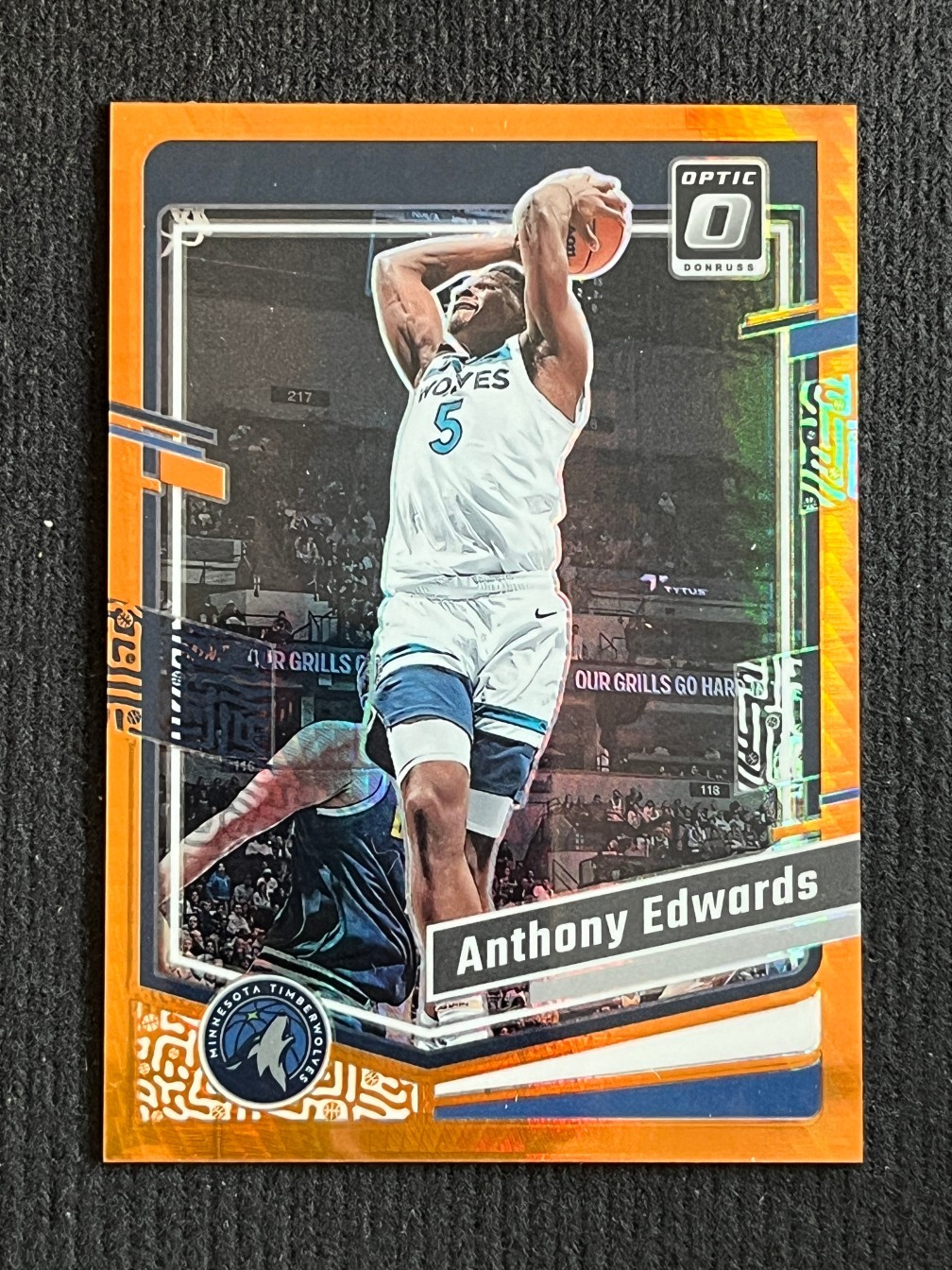 Anthony Edwards 2023-24 Panini Donruss Optic Orange Hyper /99 #59