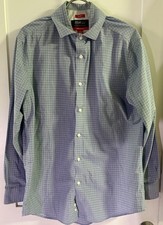 Kenneth Cole Awearness Slim Fit Men s Dress Shirt Non Iron Blue 16 32/33 Large
