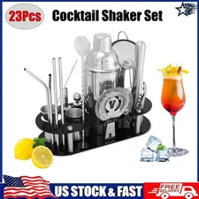 23Pcs Stainless Steel Cocktail Shaker Set Professional Bartender Set Bar Tools
