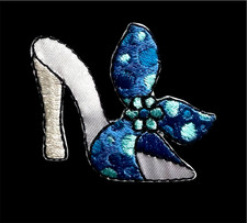 iron on patch applique women's shoes 2 x 1 5/8 inch