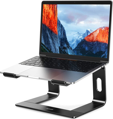 LS03 Aluminum Laptop Stand Ergonomic Detachable Riser for 10-15.6'' Laptops Black