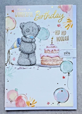 ME-TO-YOU Me To You Birthday Card Tatty Teddy Blank Cake Balloons Hip Hip Hooray Wonderful