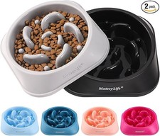 MateeyLife Basic Dog Bowls, Anti-Choking Puzzle Interactive Slow Feeder Dog Bow
