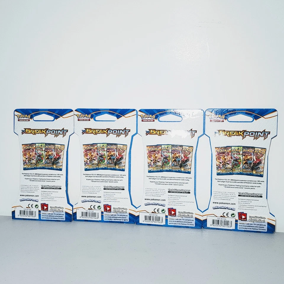 Pokémon: XY Breakpoint - Paquetes de refuerzo con mangas Juego completo de arte de 4 sellados Foto 2 de 2