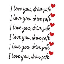 6pcs I Love You Drive Safe Rearview Mirror Decal, Drive Safe Sticker Funny