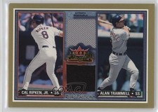 2002 Fleer Fall Classic Game Used Dual Cal Ripken Jr Alan Trammell HOF 2s2