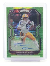 THADDEUS MOSS 2020 PRIZM GREEN PULSAR ROOKIE AUTO #386 Q7136