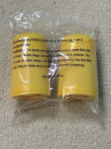 Butter Spread & Store Set of 2 Yellow NEW IN PACKAGE