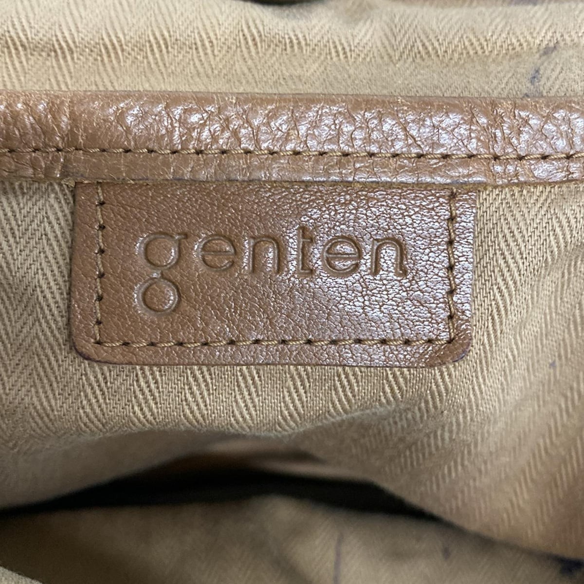 genten - Brown Leather Backpack - image 7