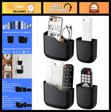 Wall Mount Remote Control Holder  Organizer - Bedside Caddy, Phone  Media Tray