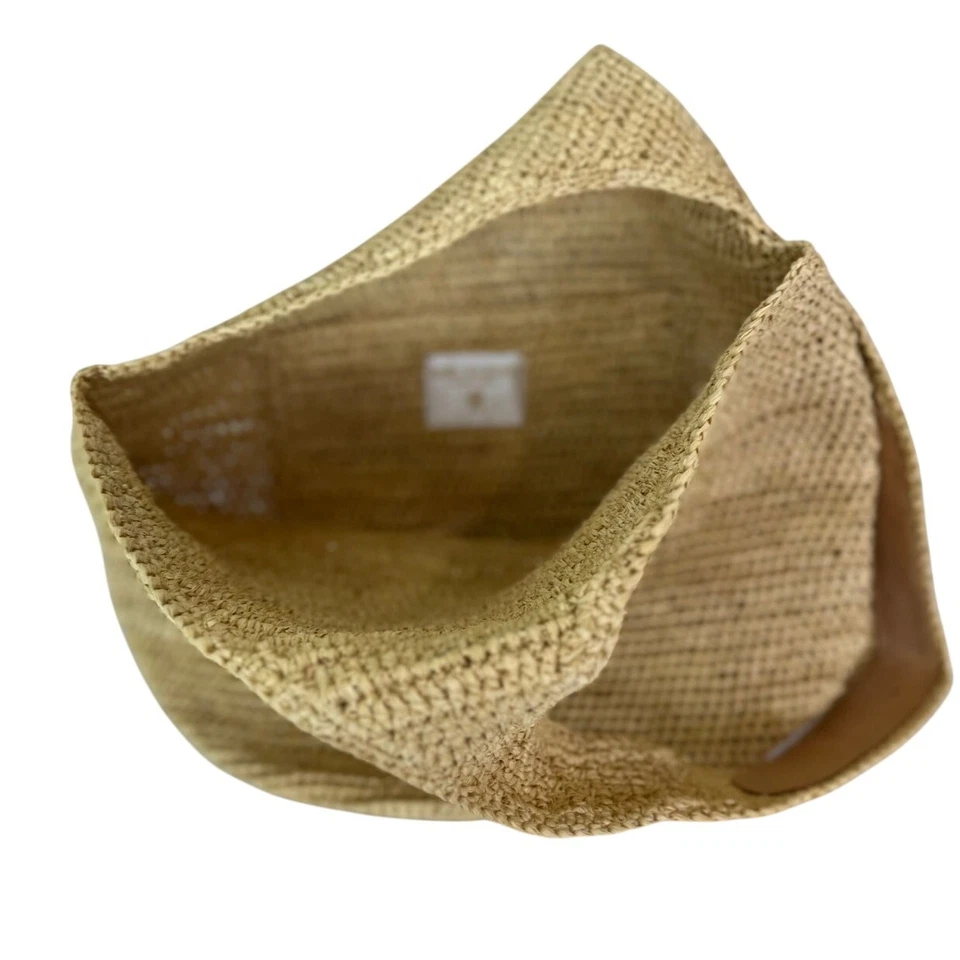 Helen Kaminki Австралии ручной работы сплетенный Raffia наплечная сумка с короткими ручками бежевый  - Изображение 3 из 4