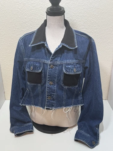 Giacca denim I am Koko L.A vintage Tommy Hilfiger Chanel personalizzata rielaborata taglia XL