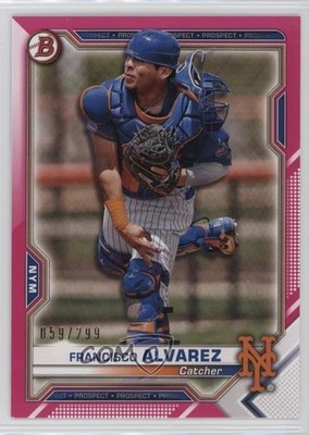 2021 Bowman Prospects Fuchsia Border 59/299 Francisco Alvarez #BP-53 0if0