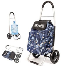 Grocery Shopping Trolley Portable Household Folding Shopping Cart with Wheels