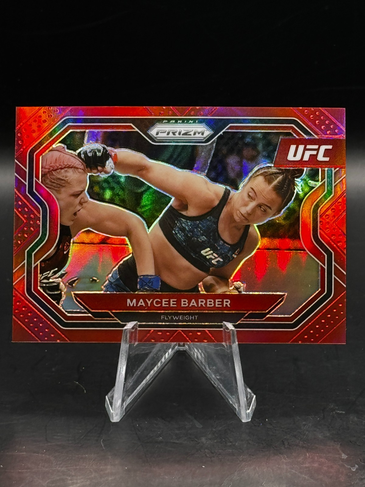 2021 Panini Prizm Debut UFC #163 - MAYCEE BARBER (Red Prizm /275)