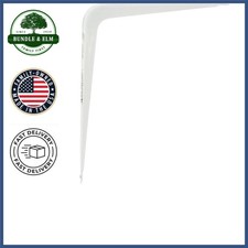 5 x 6 Inch White Shelf Bracket for Wall Mounting - Durable Steel Material