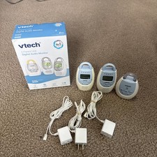 VTech DM221-2 Digital Audio Baby Monitor with Two Parent Units - Tested Works