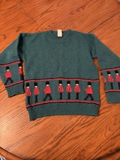 VTG Laura Ashley Childs Boys Girls L Wool Drumming Guardsman Sweater Soldier