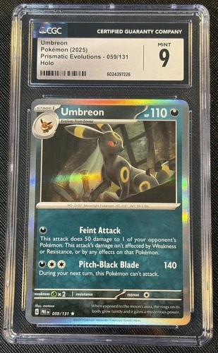 Pokémon TCG Umbreon Prismatic Evolutions 059/131 Holo 2025 CGC 9