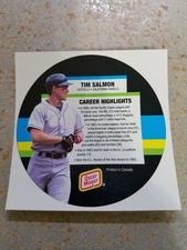 Tim Salmon California Angels 1994 Oscar Meyer Superstar Round-Up Proof BACK