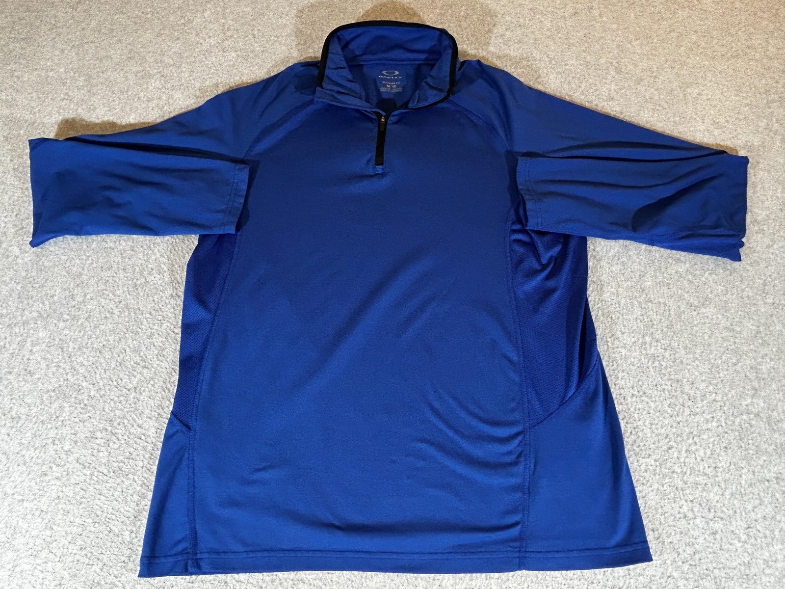 Oakley Shirt Mens Medium Blue 1/4 Zip Pullover Hydrolix Golf