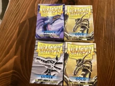 Dragon Shield Standard Size Gaming Card Shields Purple Gold Silver Mixed Lot