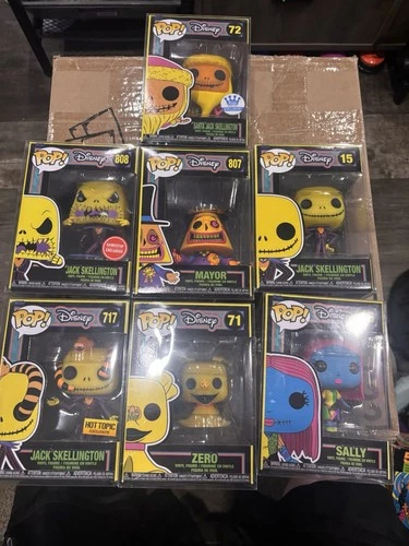 Funko Disney Vinyl Figure Nightmare Before Christmas Lot of 7 Jack Sally Zero