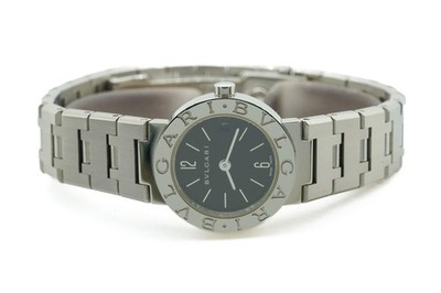 Bulgari Bvulgari BB23SS BB 23 SS 23mm Lady Black Dial Quartz 12/2001 11827U
