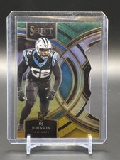 DJ Johnson Green/Yellow Die-Cut Prizm Rookie RC 2023 Select Card #143 Panthers