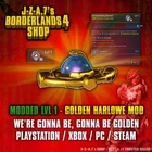 Borderlands 4✨ MODDED LEVEL 1 GOLDEN SKILLS HARLOWE CLASS MOD BL4 ✅PC-PS-XBOX✨