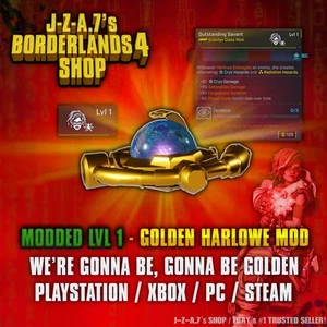 Frontières 4✨ MODDED LEVEL 1 GOLDEN SKILLS HARLOWE CLASS MOD BL4 ✅PC-PS-XBOX✨