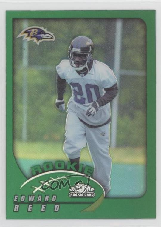 2002 Topps Chrome Rookie Refractor Ed Reed #208 Rookie RC HOF 0l8