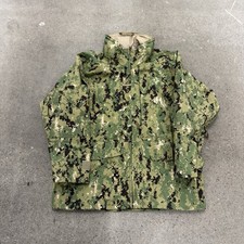 US Navy Parka Working Type III Gore-Tex Camo Waterproof Jacket Hood Medium Short