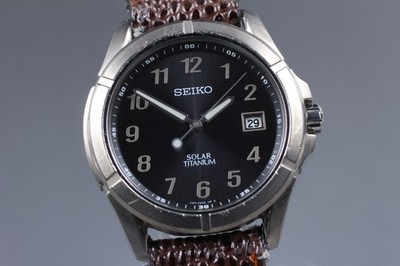 [EXC+5] 2011 Seiko SPIRIT V147-0AB0 Solar Titanium Black Qz 36mm Herrenuhr JPN