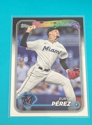 2024 Topps Future Stars #197 Eury Pérez Miami Marlins BASEBALL Card 9A