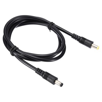 3Ft 5.5 x 2.5mm Male to 5.5 x 2.1mm Male DC Power Cable 18AWG Wire Adapter Black