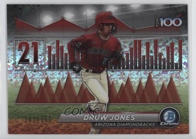 2024 Bowman Scouts Top 100 Mini-Diamond Refractor 103/150 Druw Jones #BTP-21 he0
