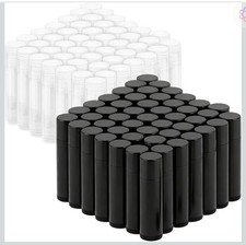 100 pezzi tubi vuoti balsamo labbra 5 g twist up senza BPA trasparente/nero fai da te set sfuso 100 ct