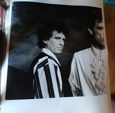 KEITH RICHARD & PART OF MICK JAGGER 1980s BLACK&WHITE JOHN STODDART UK 16X20 PIC
